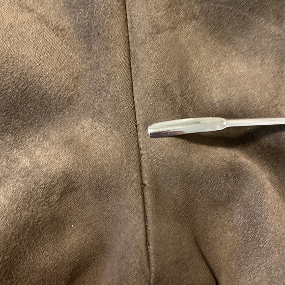 Andrew Marc Faux Suede Pull-on Pants Slim Fit Soft Brown Size S - Picture 8 of 10